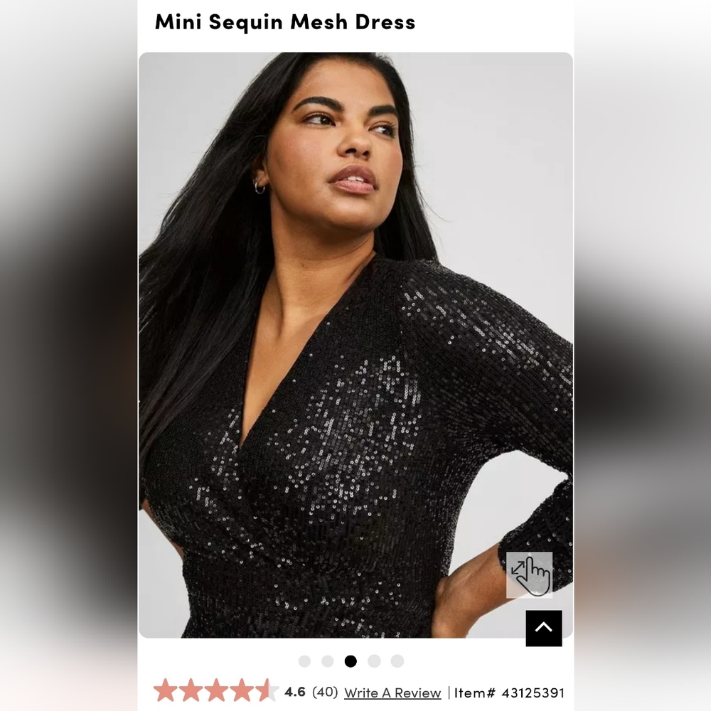 Torrid Mini Sequin Mesh Dress sz 0